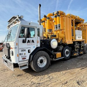 large pavement marking truck