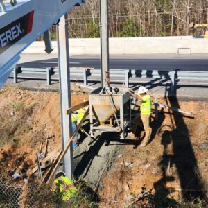permanent sign installation square