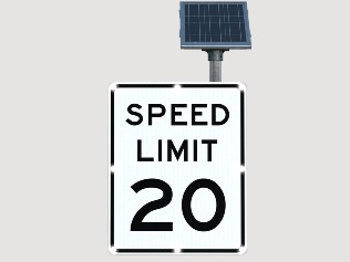 speed limit 20 sign